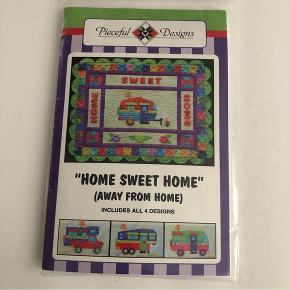 4/$15 Quilt Pattern Home Sweet Home (Away From Home) Incl. All 4 Designs… - Picture 2 of 4